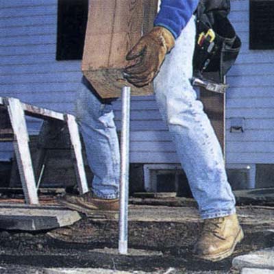 step 2: treat and lift the post to create an arbor