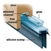installing the sweep for door weatherstripping