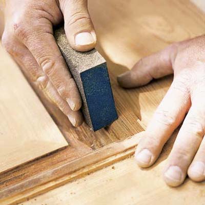 hand-sanding the profiles
