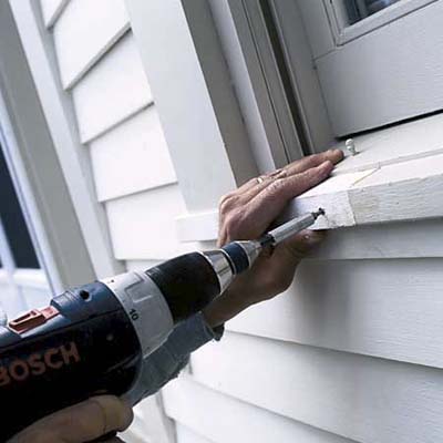power drill, dutchman, rotting window