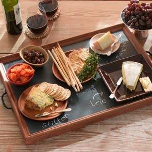 how to make a chalkboard tray with chalkboard paint
