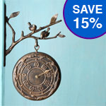 SPI Home Bird Branch Clock/Thermometer from Iron Accents