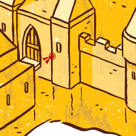 carve the sides and angles of the gatehouse
