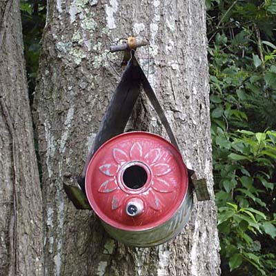 galvanized aluminum birdhouse