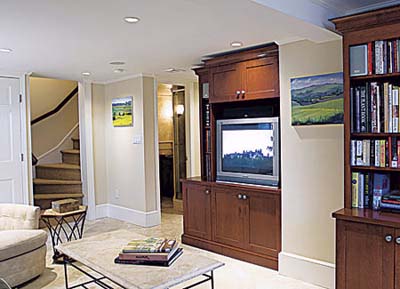 basement family room