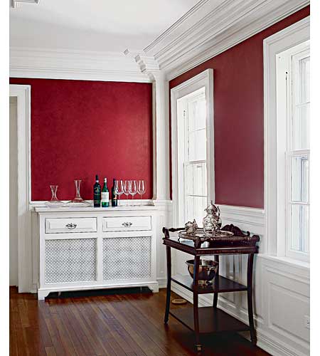 authentic moldings and wainscoting with a custom radiator cover
