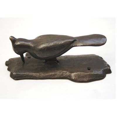 bronze wood pecker designed door knocker
