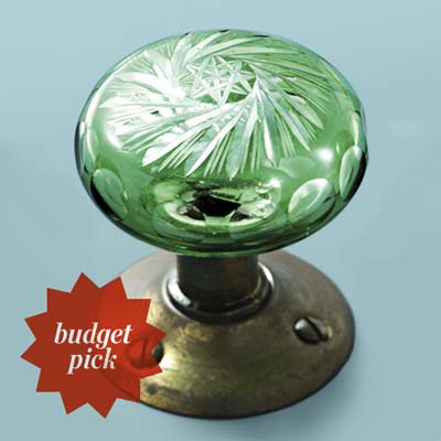 glass doorknob in cut glass style