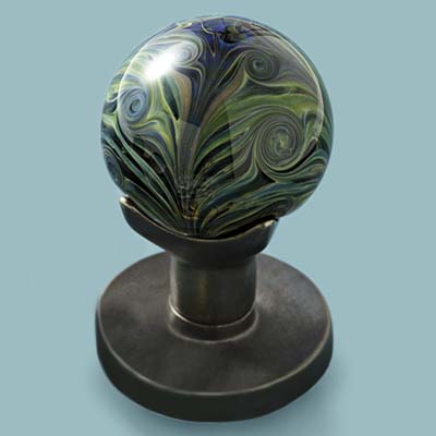 glass doorknob in Art Nouveau update style