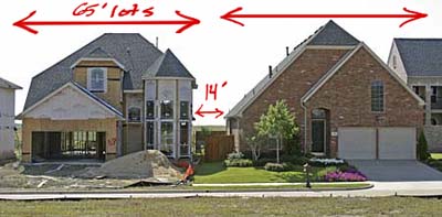 McMansions being built