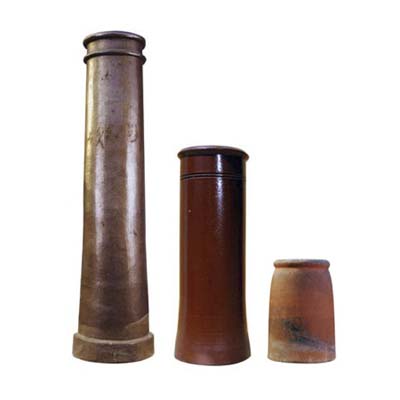 antique Leeds Roll Top chimney pot