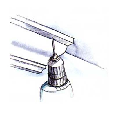 Drilling pilot holes with a nail skills by Tom Baker