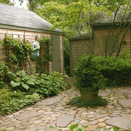 cobblestone courtyard