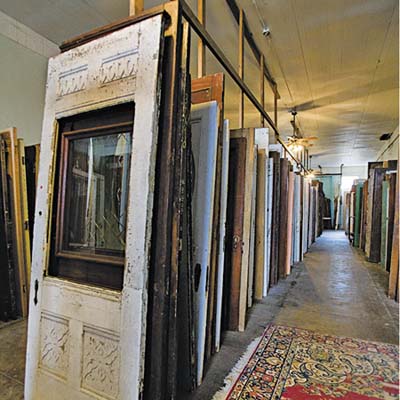 rows of old doors