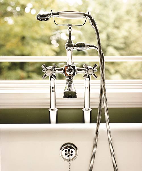 Polished-chrome fittings from Waterworks
