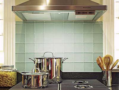 glass-tile backsplash