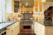 galley farmhouse kitchen