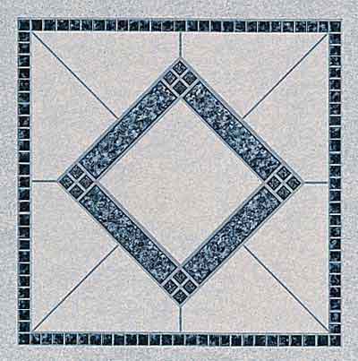 twilight blue vinyl tiles with graphic design