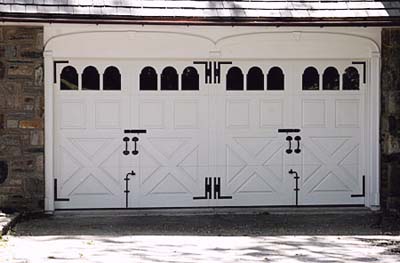 garage doors made to look like carriage-house doors  