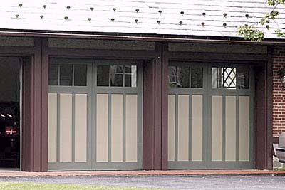 Tudor-style garage doors
