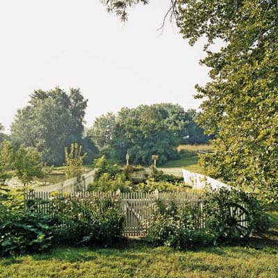 herb and vegetable garden at Ravenroyd modeled on Longwood Gardens