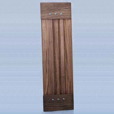 stained hardwood shutters 
