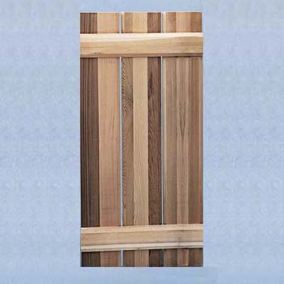wooden board-and-batten shutters