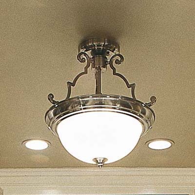 pendant light and recessed lights in dressing closet remodel