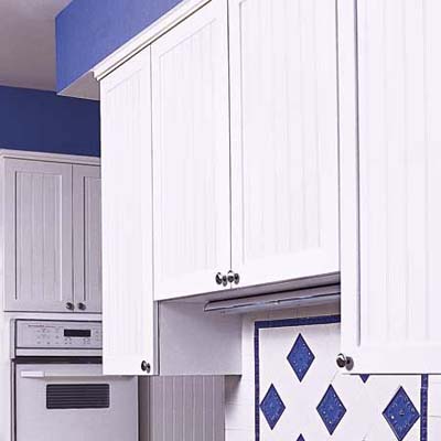 blue kitchen