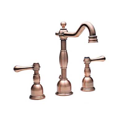 stem and antique copper finish, widespread lavatory faucet
