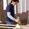 Brush on the finish color kitchen cabinet