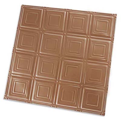metal ceiling tile makes an ideal backsplash