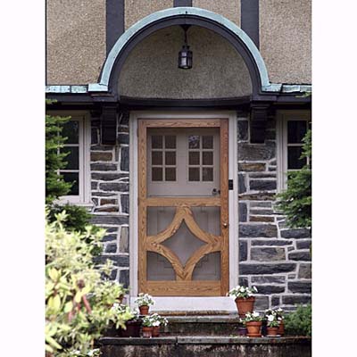 a Tudor front door