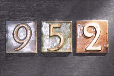 Hand-pressed & -glazed ceramic squares
