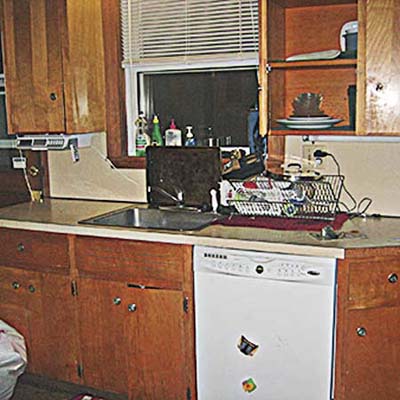 The couple didn't change the basement kitchen's layout significantly