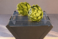 portable grill, artichokes