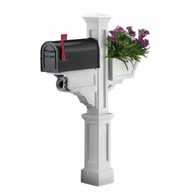 dual-purpose, maintenance-free mailbox and planter combination from mayne