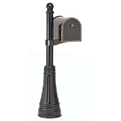 decorative steel and aluminum mailbox with post from architectural mailboxes