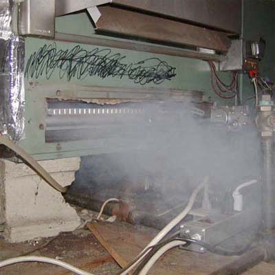 backed up furnace smoking into the open attic