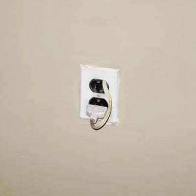 an outlet apparently set up to plug into itself