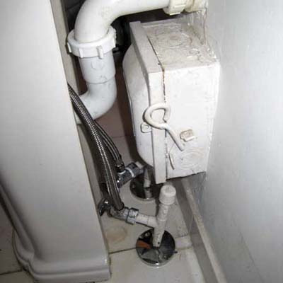 shut-off box access blocked by plumbing and visa-versa