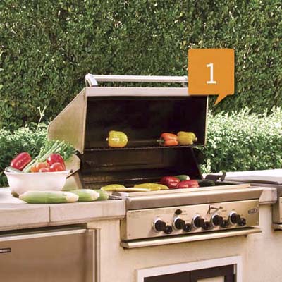 outdoor kitchen grill
