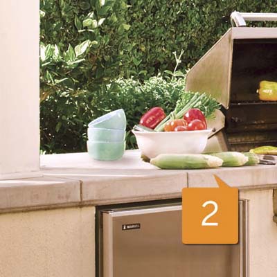 outdoor kitchen counter space