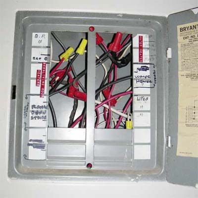 circuit breakers removed from the circuit breaker box