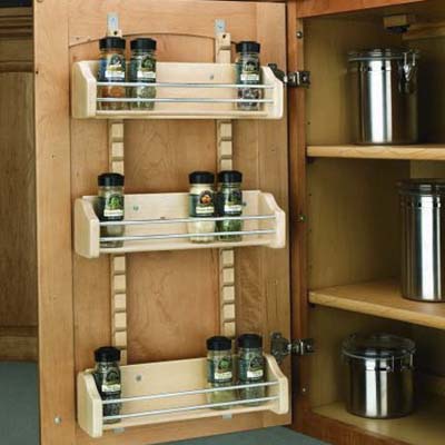 Cabinet Door-Mount Spice Rack 14 Smart Storage 