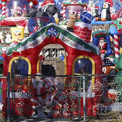 over the top christmas decorations and christmas lights