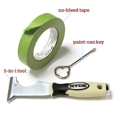 collection of useful painting tools under ten dollars