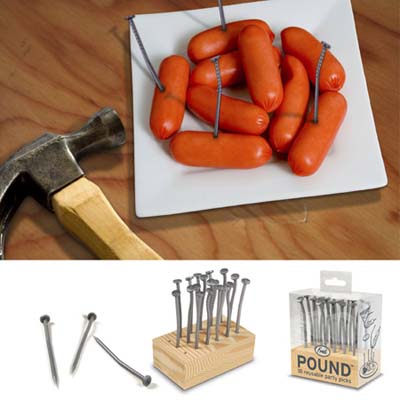 toothpicks made to resemble common nails