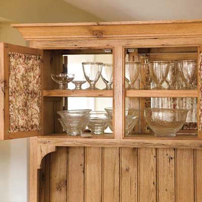 Glass-Front Upper Cupboards 