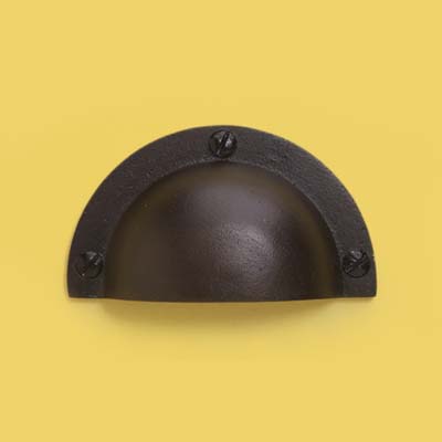 bronze beauty rustic cupped bin pull